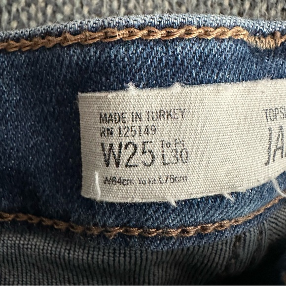 Topshop Jamie High Waisted Jeans in Rich Blue - Picture 7 of 10